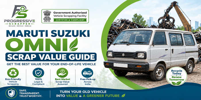 Maruti Suzuki Omni scrap value guide showing scrap price, valuation factors, and vehicle scrapping process